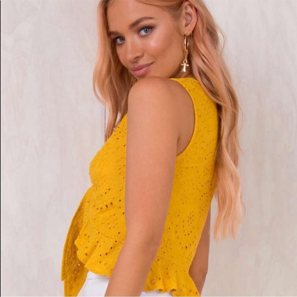 PRINCESS POLLY YELLOW TOP - Picture 2 of 3